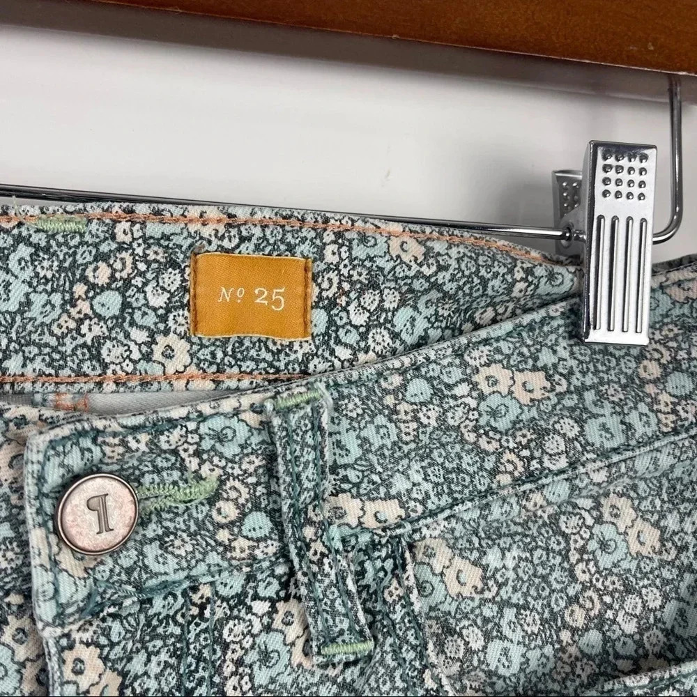 Anthropologie Pilcro and the Letterpress Floral Print Skinny Cigarette Jeans 25 - Picture 7 of 8